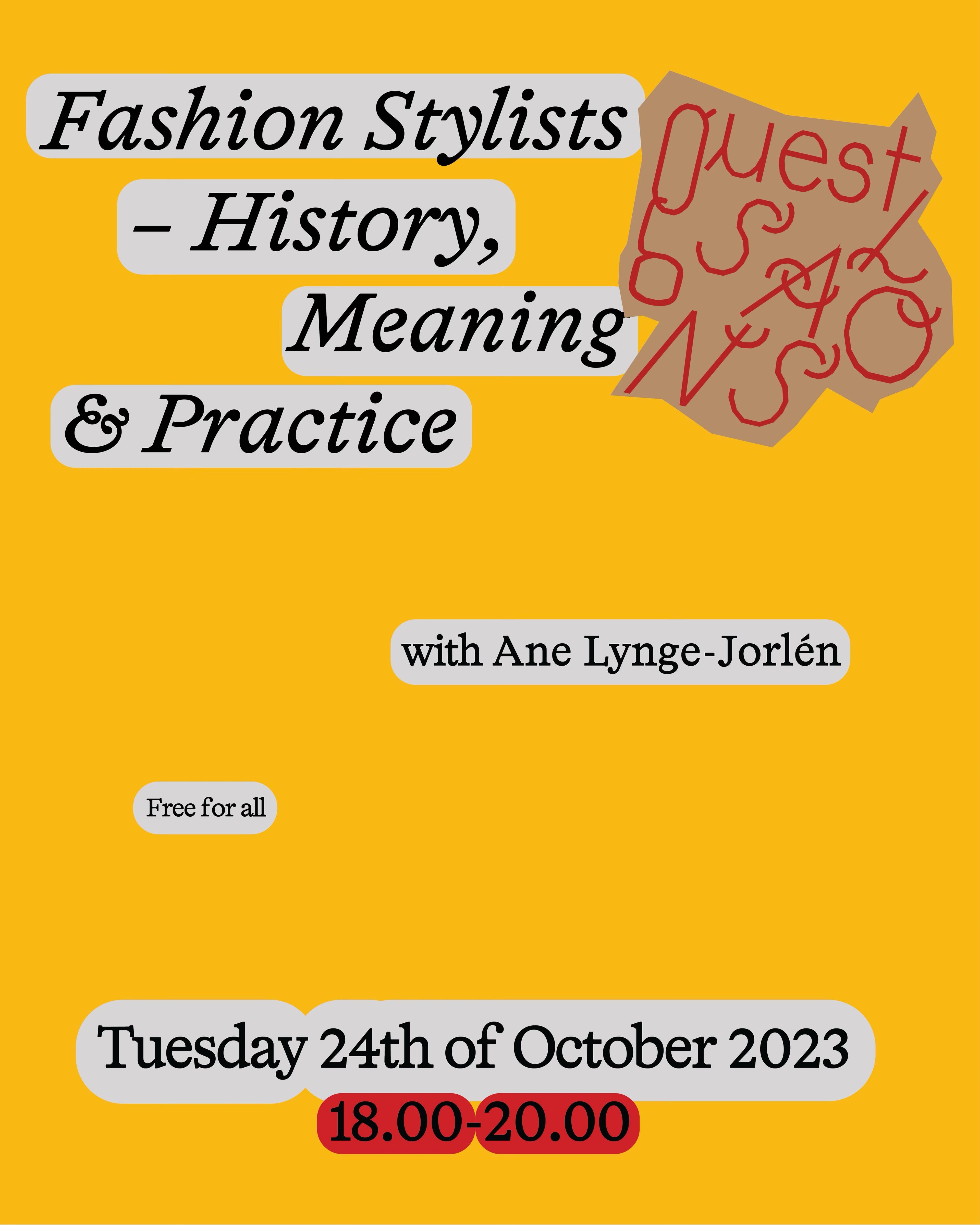 Guest Salons #4: Fashion Stylists — History, Meaning & Practice