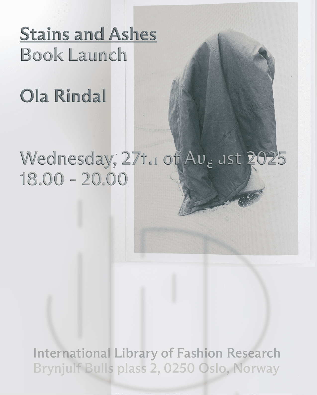 Book launch: Stains and Ashes