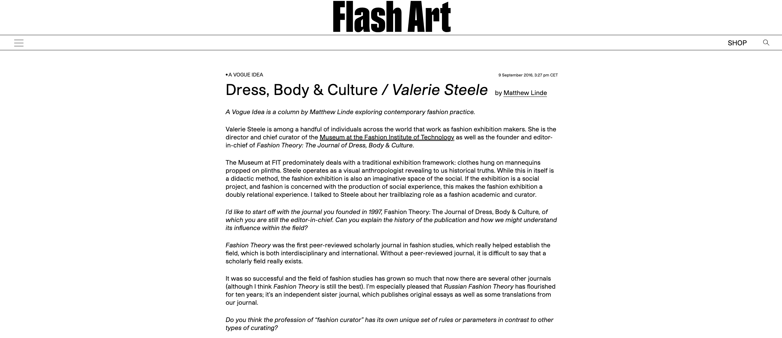 Dress, Body & Culture / Valerie Steele 